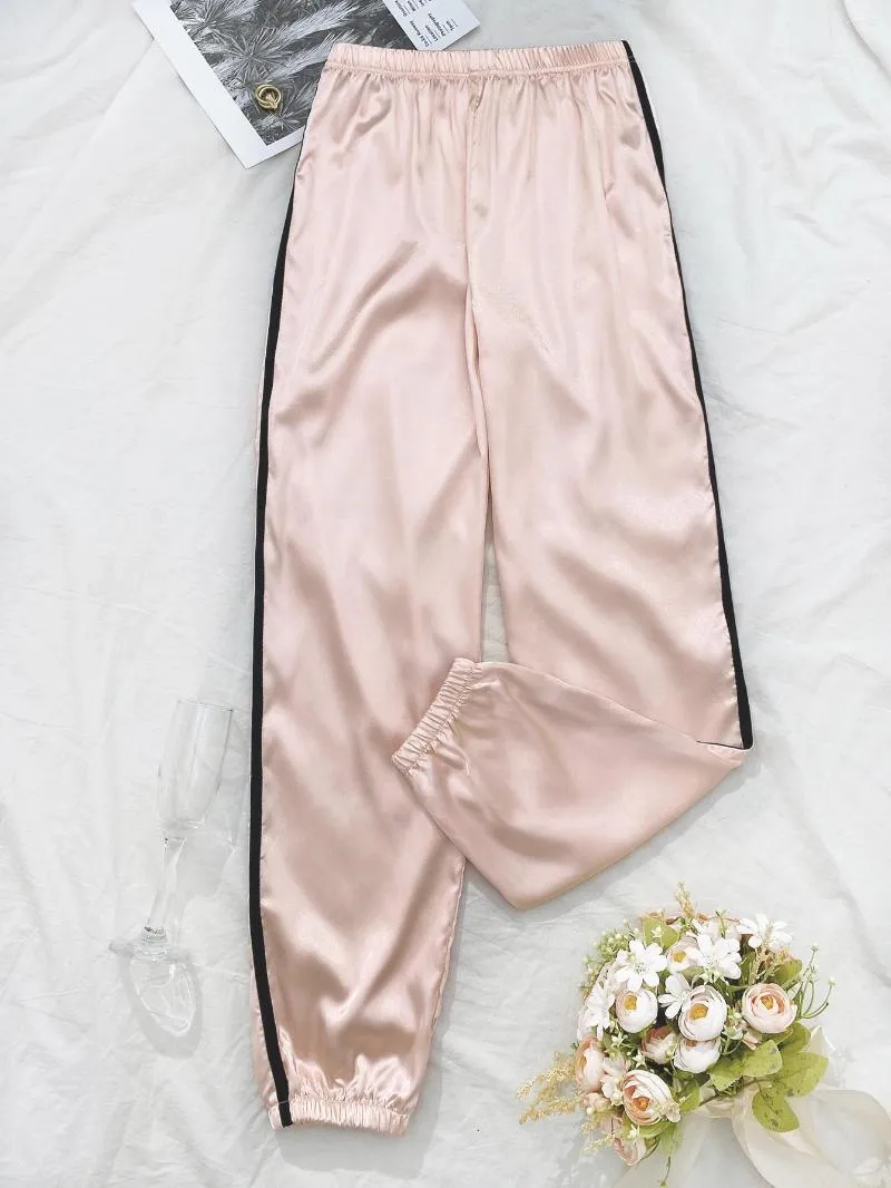 Women's Sleepwear GOVOC Europe And America Pajama Pants Women's Trousers Home Clothes 2023 Summer Clothing Sales PL19-Champagne