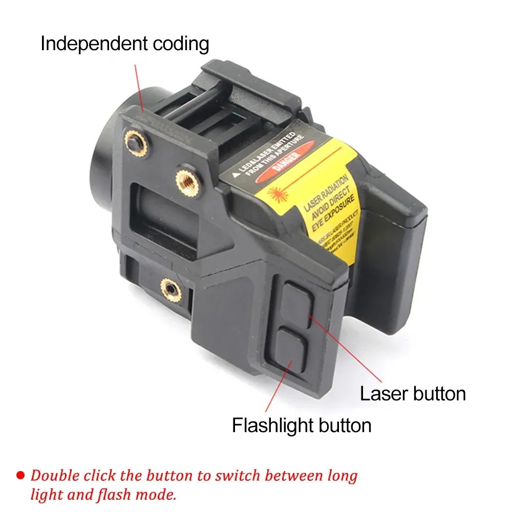 Taktisches grünes Punkt-Laservisier + 500 lm weißes Licht, magnetisches Airsoft-Kompakt-Ziellicht für 20-mm-Schiene