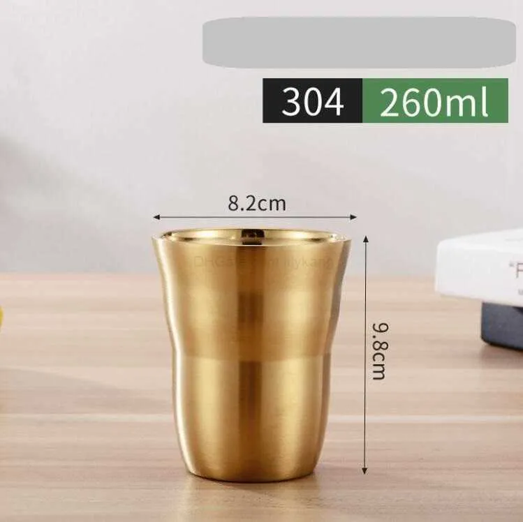 new rose gold stainless steel cup cold beer mug tumbler Bar Restaurant drinking beer cups 260ml dinner coffee mugs outdoor travel kids flask