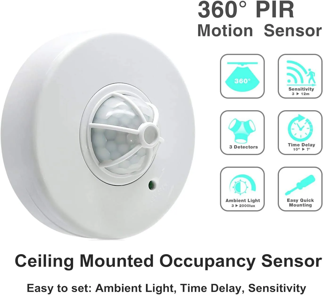 SK037 3 12M Degree Ceiling Occupancy Sensor PIR Motion Sensor Switch