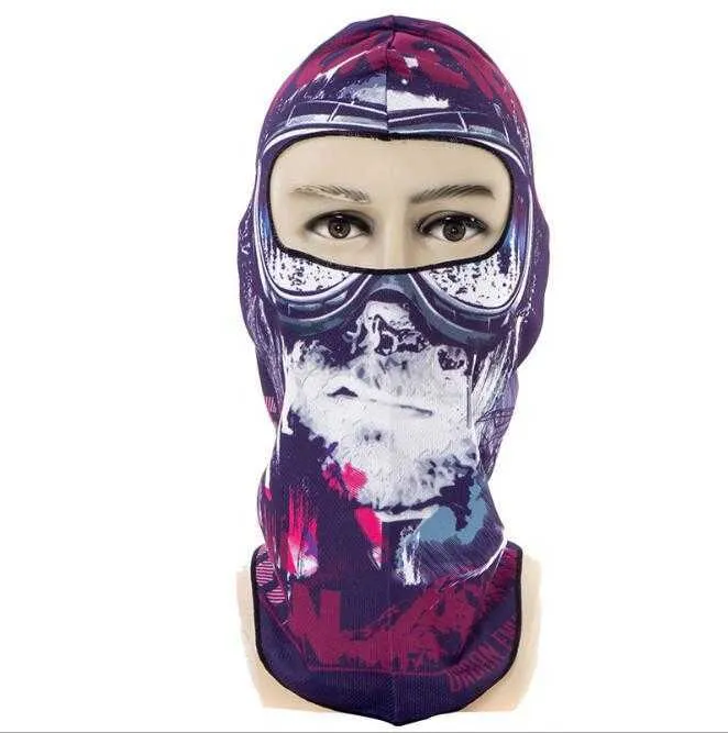 Masques de crâne en plein air Terror Balaclava Hat Cycling Caps moto coupe-vent Ski poussière tactique section tête Casquettes de masque tactique