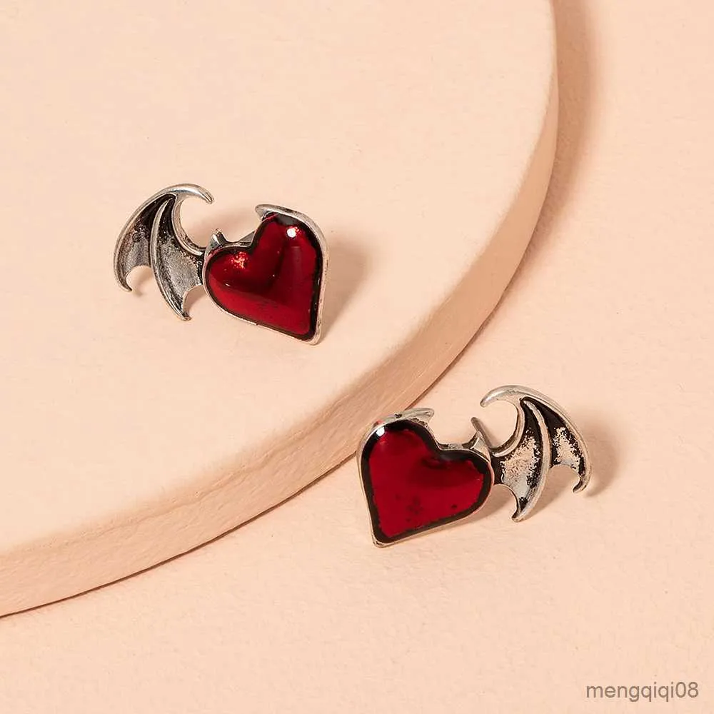 Charm Lost Lady New Fashion Devil's Wings Boucles d'oreilles en forme de coeur Bijoux pour femmes Direct R230603