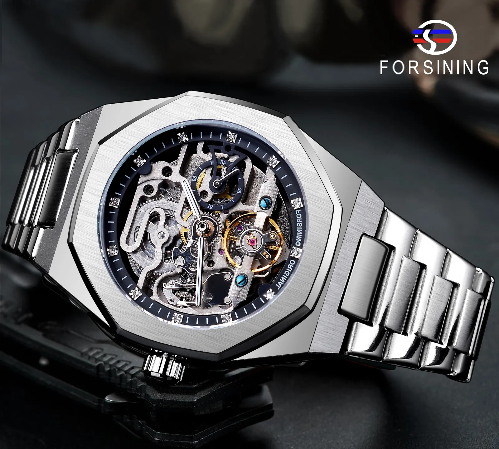 Orologio Meccanico Automatico Casual Forsining per Uomo