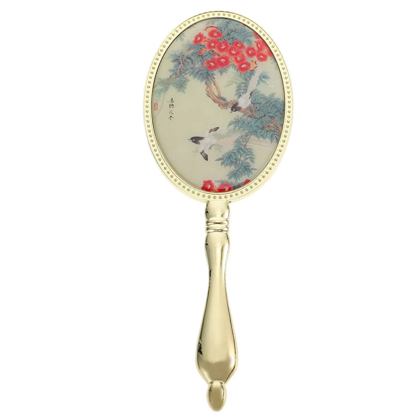 Makeup Tools Mirror Handheld Hand Makeup Travel Vintage Portable Vanity Handle Hairdressing Held Retro Magnifying Metal Barber Mirrors Tool J230601