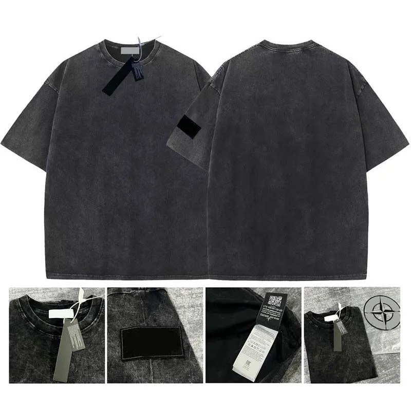 Camisetas para hombres Diseñador bordado Sudadera con capucha Hombres Stones Island Camiseta Sudadera Brújula Brazalete Manga de algodón Camiseta Jersey largo Pantalones cortos de verano CF