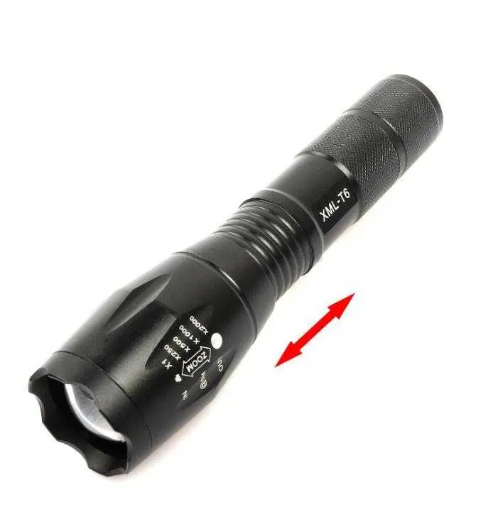 T6 4W 18650battery Powerful LED flashlights Aluminum Zoom mini flashlight lamp Black light torch high power outdoor lantern torches lamp Alkingline