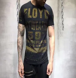 Summer Mens Casual T Shirts Gold Silver Rhinestone Colors Brand Clothing Man039s Wear Short Sleeve Slim TShirts Tops Tees Plus1746587