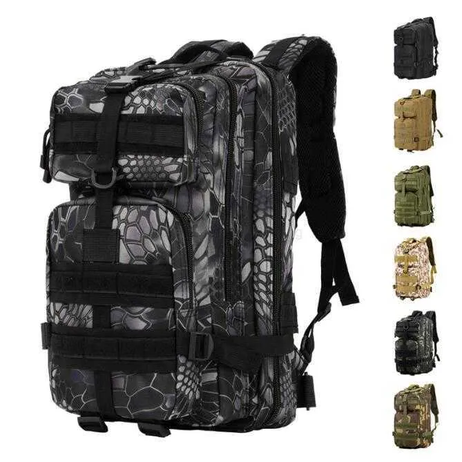 35L Military Tactical Backpack Outdoor Training Gym Bag Hiking Camping Travel Rucksack Army 3D Trekking Molle Knapsack Large Capacity Traveling Daypack