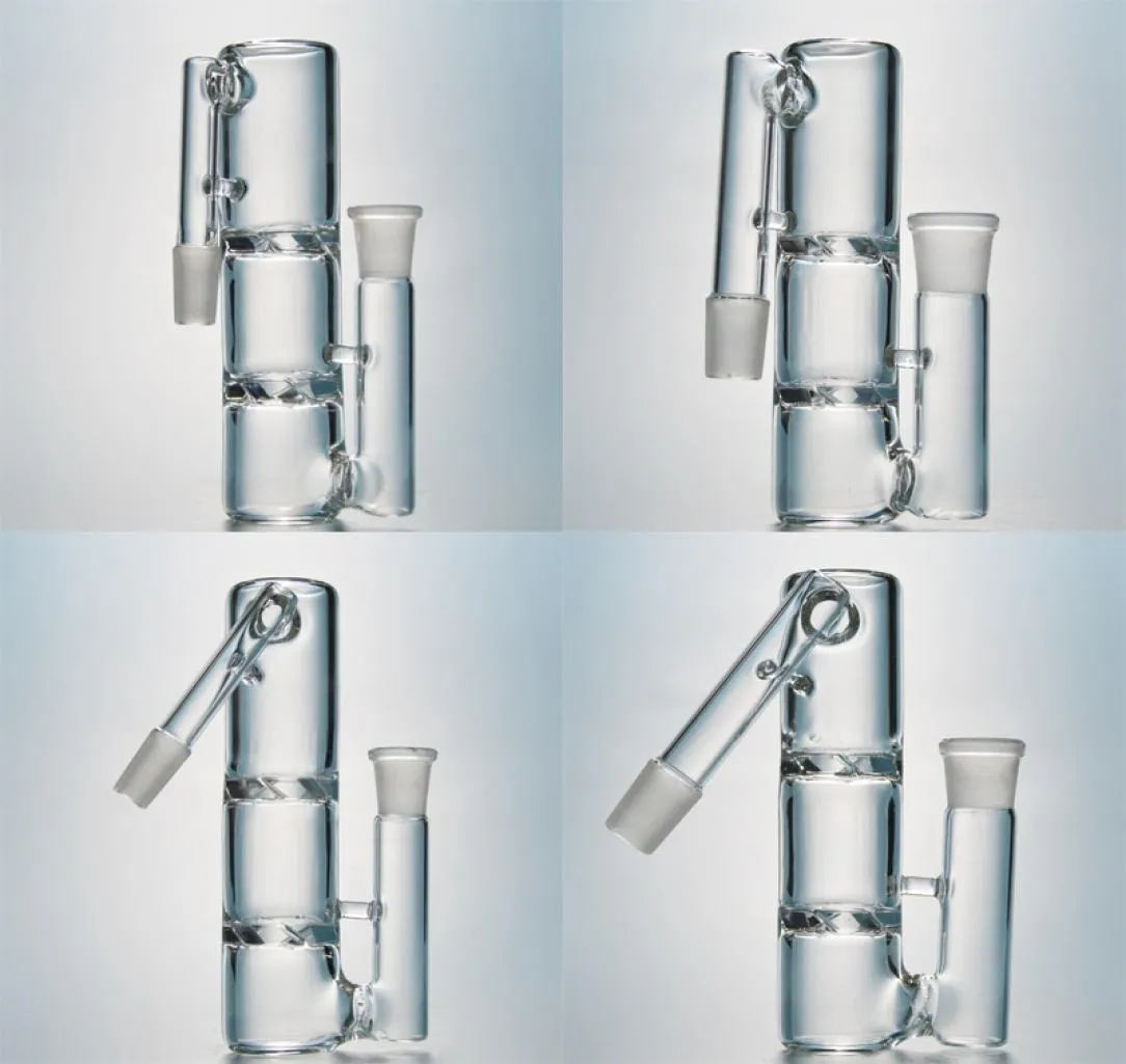 Double Turbine Ash Catcher Disc Perc Glass Ashcatchers Clear Ashcatcher 45 90 Degree 14mm 18mm