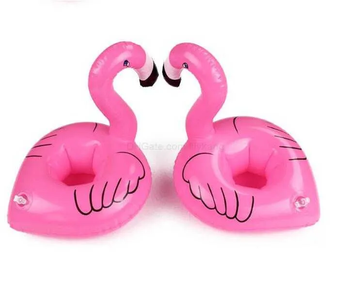 Aufblasbarer Flamingo-Halter, Trinkflaschenhalter, schöne Kinder-Schwimmbecken, Schwimmer, Bar-Untersetzer, Schwimmgeräte, Kinder-Badespielzeug