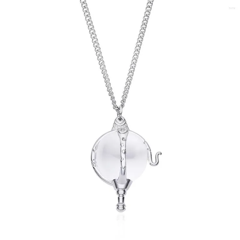 Colliers pendentifs W.i.t.c.h. Creative Transparent Crystal Ball Collier Coeur De Kandrakar Bijoux Cadeau Pour Femmes Filles
