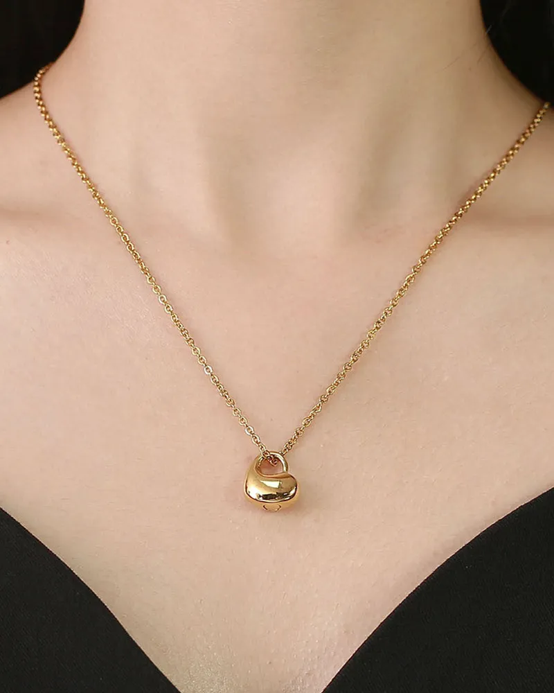 Kvinnors hänge halsband personlig och trendig rostfritt stål hjärthänge halsband öppningsbart för husdjur urn smycken gåva yw70pn-1627