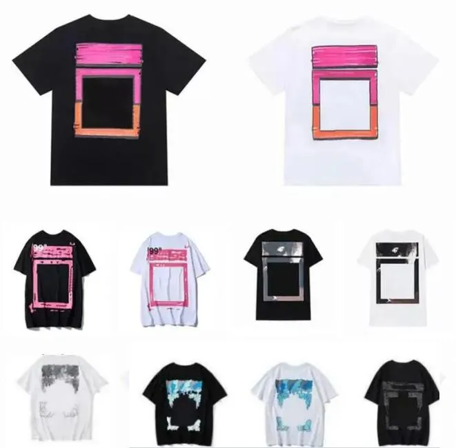 Tasarımcı modası Lüksler Offs Giyim Erkek Ve Kadın Gevşek Tees Üstleri Adam Gündelik Sokak Graffiti Gömlek Sweatshirt Offs Erkek Tişörtleri Offs Beyaz Büyük Boy fds
