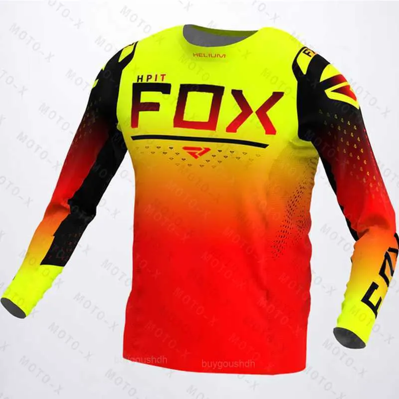 メンズTシャツTシャツTシャツCycling BMX CAMISA CICLISMO MAILLOT CICLISMO DH MOTOCROSS JERSEY CYCLING MTB HPIT FOX HOMBRE MAILLOT CICLISMO