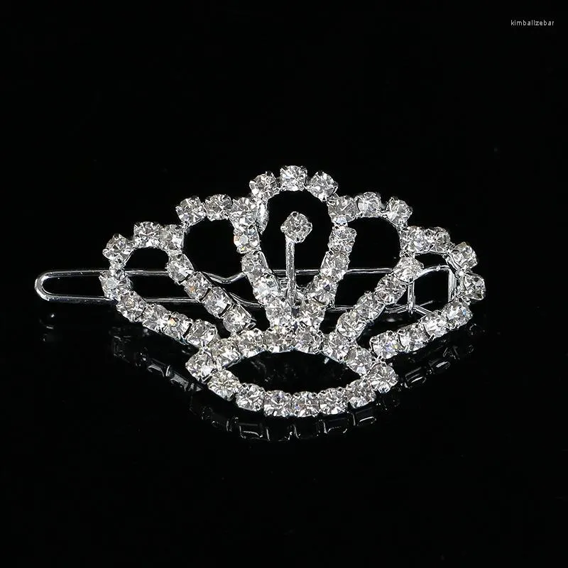 Hair Clips SLV Color Rhinestone Tiara Crown Charm Dog Pets Or Girls Clip Ornament Jewelry Accessories 6pcs Lot