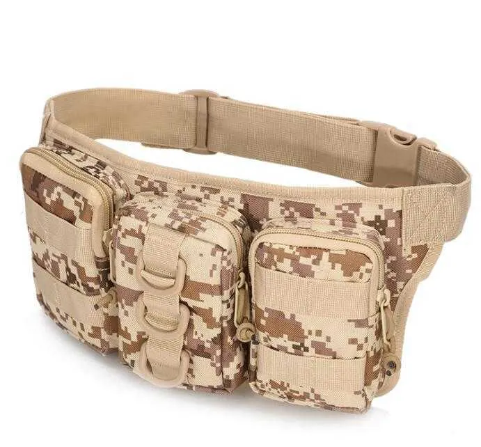 Voyage extérieur tactique Airsoft Pack Pack de moto à vélo de vélos à vélo de bandes Fanny Pack Sac à bandoulière de coffre d'élingue matériaux durables