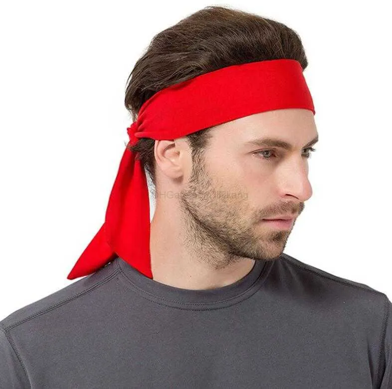 Tie Back Fasce per lo sport Yoga Palestra Fasce per capelli Fasce per la corsa all'aperto Unisex Copricapo Alta qualità Assorbe la sciarpa in maglia di sudore