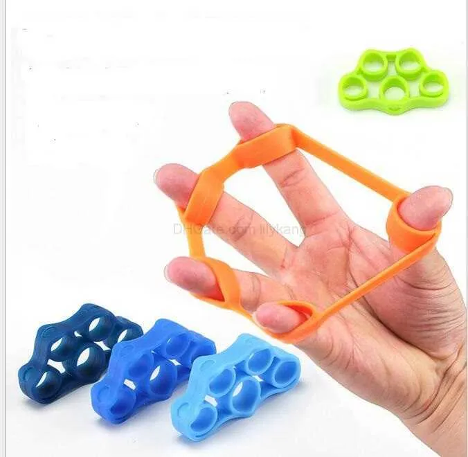 New yoga Hand Resistance Band Yoga Exercisers Finger Stretcher Exerciser Grip Strength Wrist Exercise Finger Trainer 6 Color Alkingline