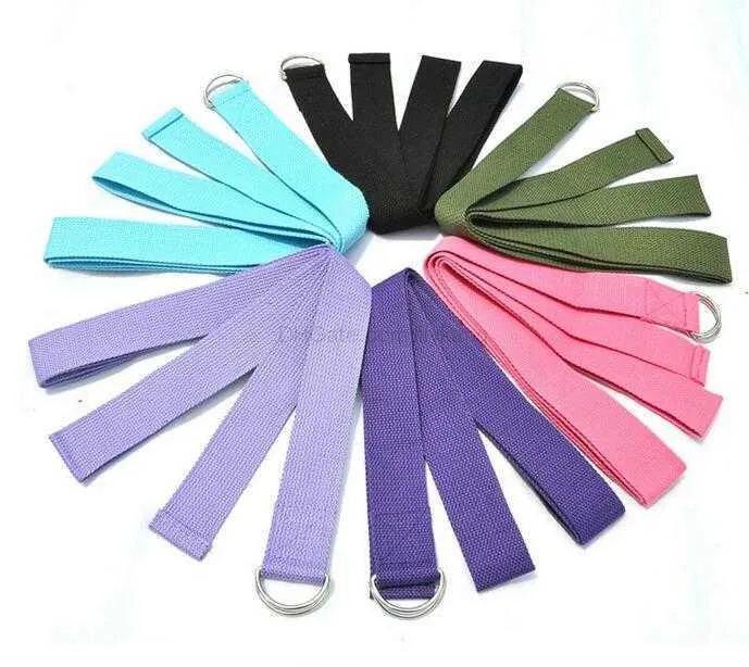 Yoga Stretch Pull Rep Straps Training Belt Fitness Gym D-Ring Yoga Pilates Resistance Band Yoga Resistance Loop Circle