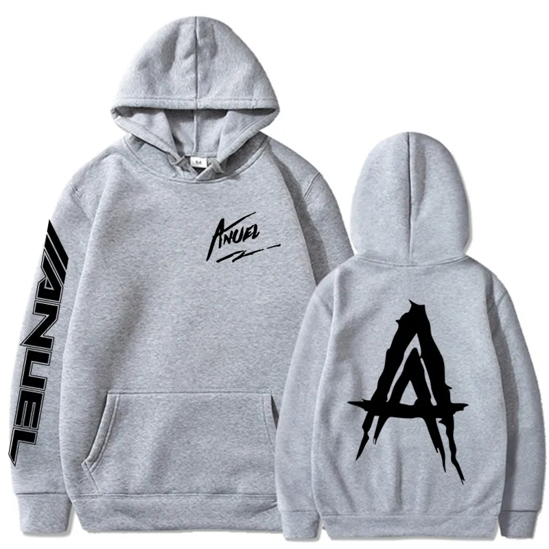 Men's Hoodies Sweatshirts Unisex trend Anuel AA pattern printed hoodie Sweatshirt Couple Real Hasta La Muerte street hiphop selling sports hoodie 230602