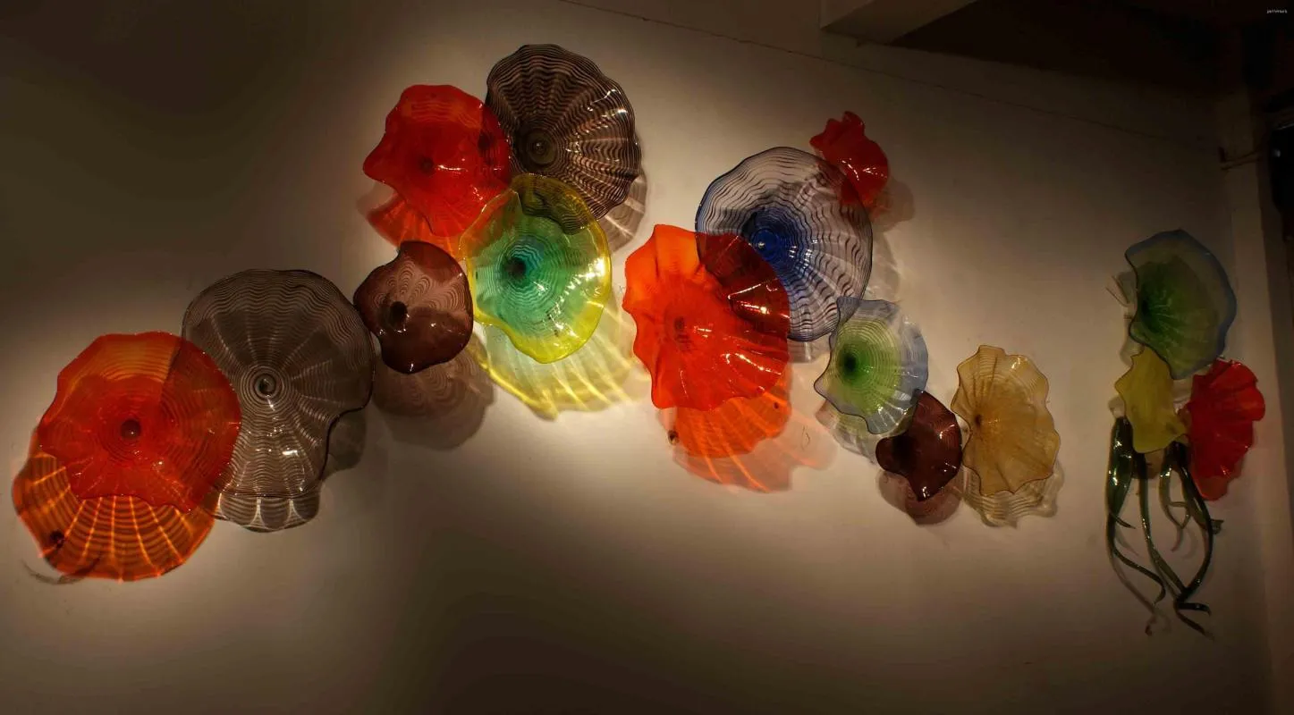 Wandlampen Hedendaags Design Europees Type Kleurrijk Home of El Decor Handgeblazen Murano-glasplaten