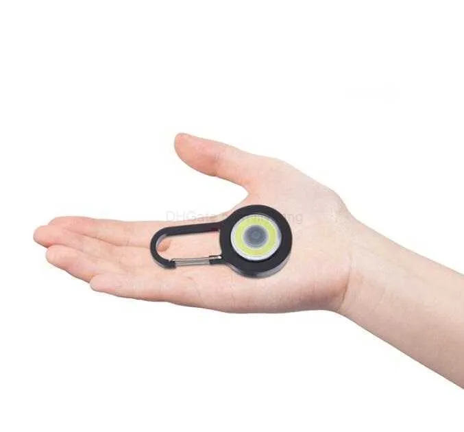 مصابيح كهربائية Mini Keychain Climbing Button Carabiner Hooks Lid