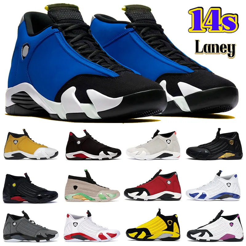 أحذية كرة السلة للرجال من Laney 14 14s Jumpman ضوء الزنجبيل الخفيف الجرافيت Hyper Royal Candy Cane Low Aleali May Fortune Last Shot Thunder رجل أحذية رياضية رياضية المدربين