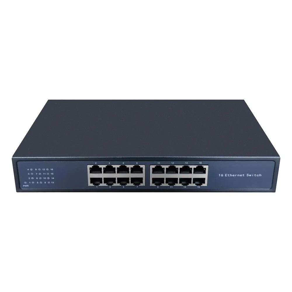 Kontrola 16 Port Gigabit Switch 10/100/1000 Mbps Przełącznik sieciowy FullDuplex Ethernet Przełącznik Ethernet dla IP/bezprzewodowego AI Smart Switch