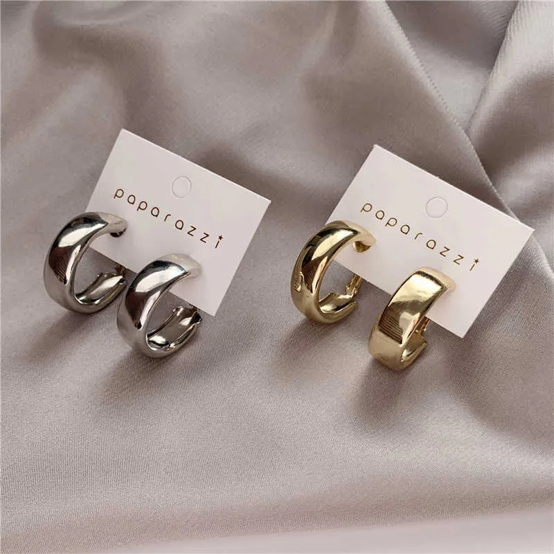 Stud Minimalist Brand Ring Earrings Women's 2022 New Vintage Gold Sydkorean Frost Deklaration Big Earring Accessories Brincos G230602