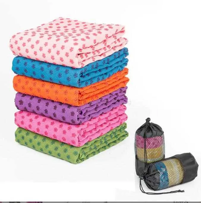 couvertures de yoga à pois en silicone serviettes serviettes en microfibre douces antidérapantes tapis de fitness couverture d'exercice tente de camping en plein air serviette de plage entraînement de gymnastique tapis de Pilates