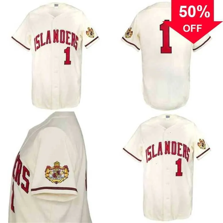 XFLSP GLAA3740 HAWAII Islanders 1970-Home Jersey Nowy szycie dowolną nazwę S do 3xl 100% zszyty wysokiej jakości koszulka baseballowa