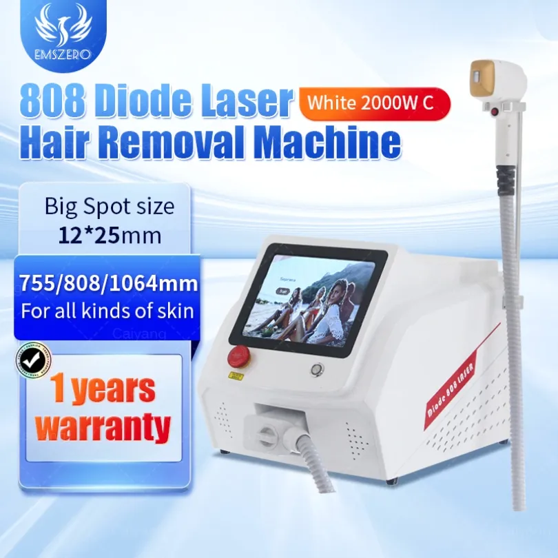 Gorące kosmetyki MAX 2000W 808NM Diode laserowe Sprzęt DePilation Ice Laser Hair Machine do odmładzania skóry w salonie