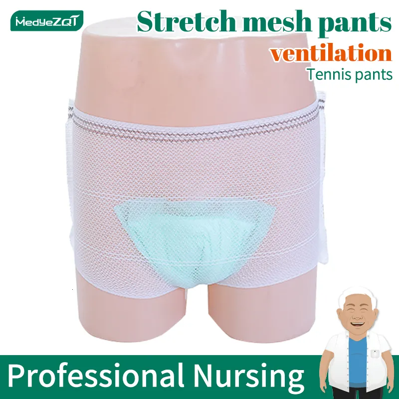 Adult Diapers Nappies Mesh Panties 10pcs Postpartum C-section Washable Panty Elderly Incontinence Underwear Diaper Fixation Reusable 230602
