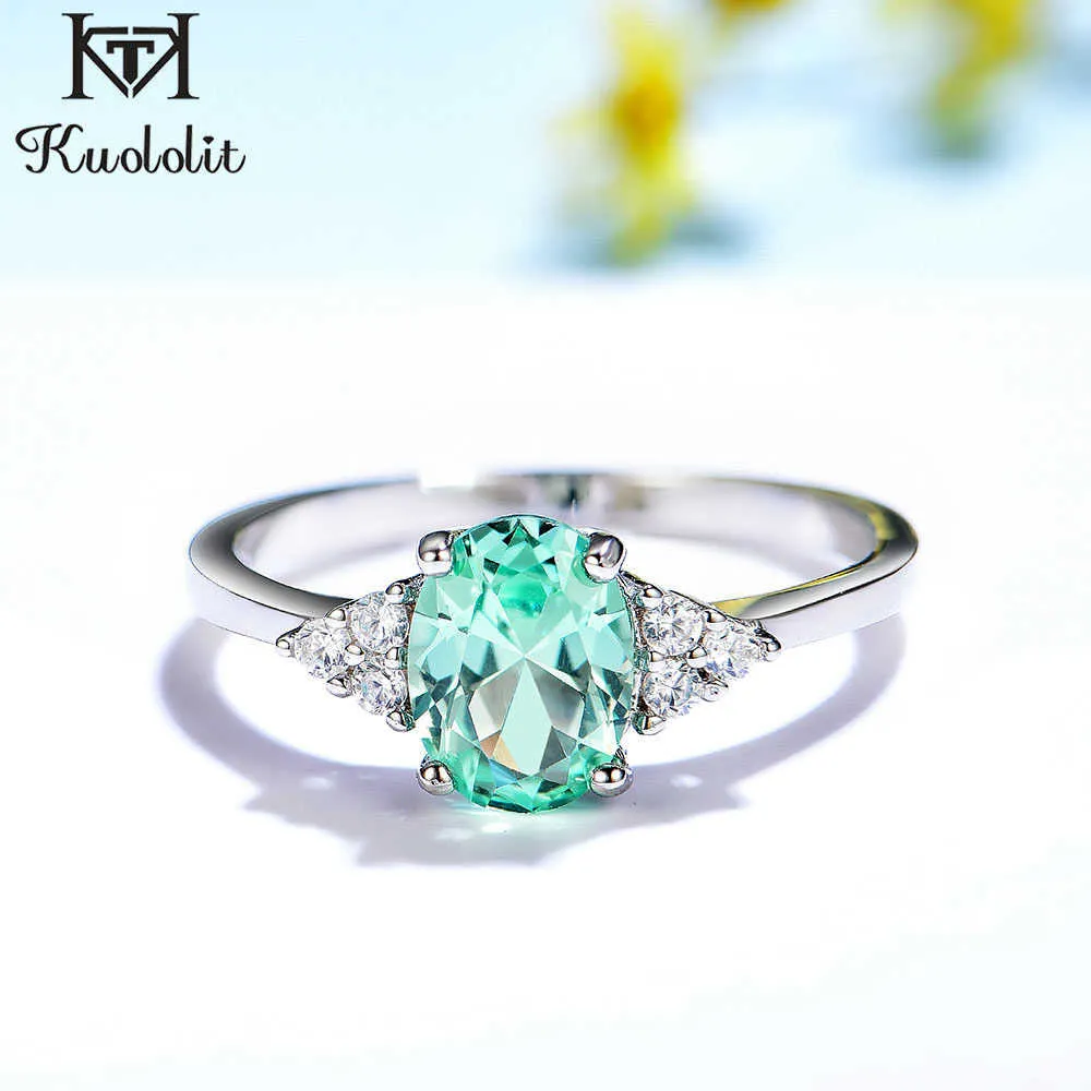 Solitaire Ring Kuololit Zultanite Tanzanite Gemstone Ring for Women Solid 925 Sterling Silver Color Ring for Wedding Engagement Jewelry Z0603
