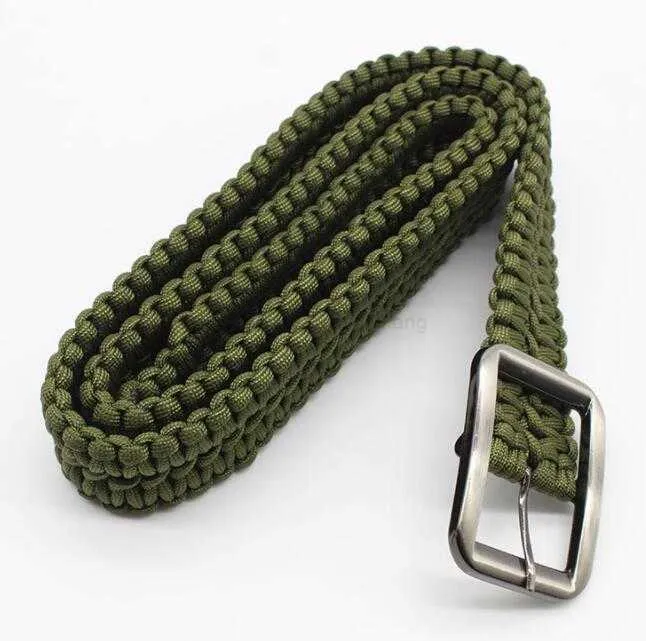 Ceinture Paracord Survie - Vert Olive, 118 Cm, Pour Camping, Trekking, Escalade, Polyvalente Et Solide