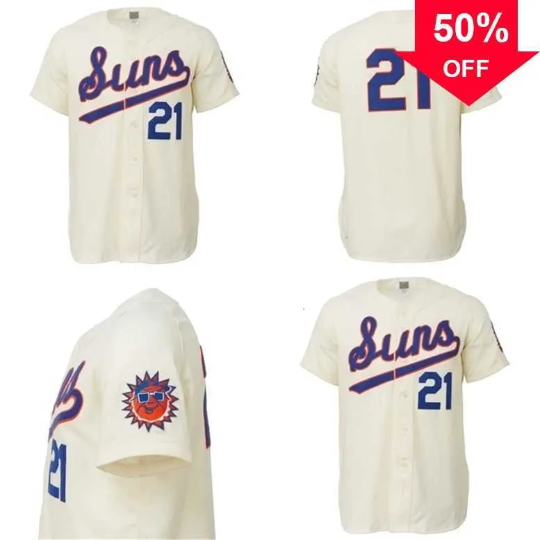 XFLSP Glamitness Jacksonville Suns 1966 Home Jersey Shirt Custom Men women Youth Baseball Jerseys任意の名前と番号二重縫製