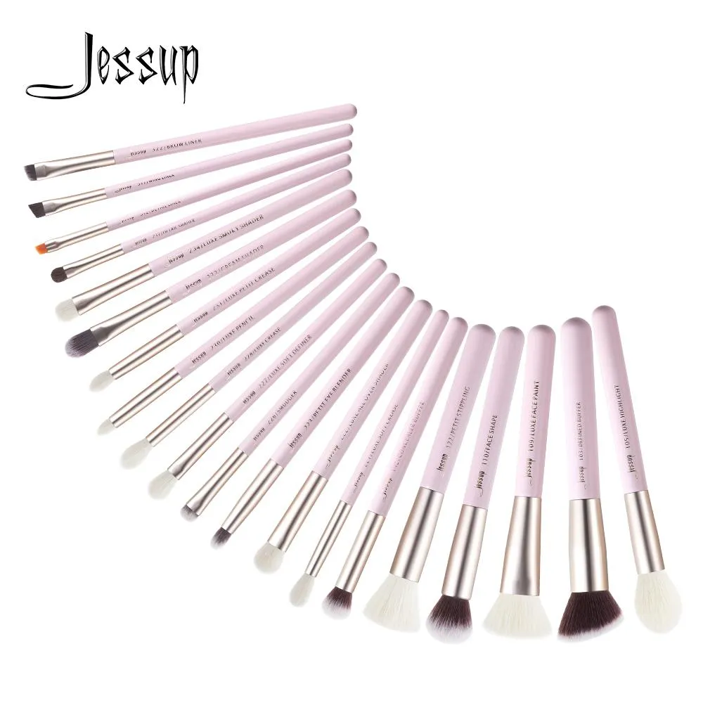 Ben spazzole per trucco jessup set polvere di sfioraggio blender blender basta labbra 20pcs brushing sposa capelli naturalalsintetici