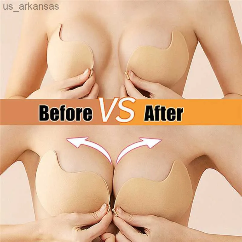 2 Pairs Push Up Strapless Self Adhesive Bra,invisible Backless Bra,  Reusable Breast Lift Up Bras For Women Wedding Dresses 