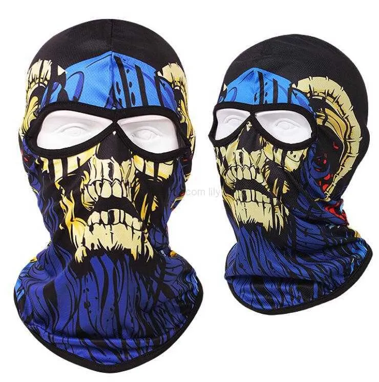 Skull Bandana Ghost Biker Skull Balaclava - Wholesale Lot, Motorcycle Ski Face Mask With Cool Skull Design Lights Out Mask - Foto 7