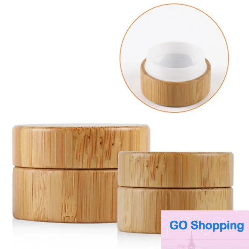 5g 10g Qualtiy Bamboo Bottle Cream Jar Nail Art Mask Cream Flacone contenitore per trucco cosmetico vuoto ricaricabile