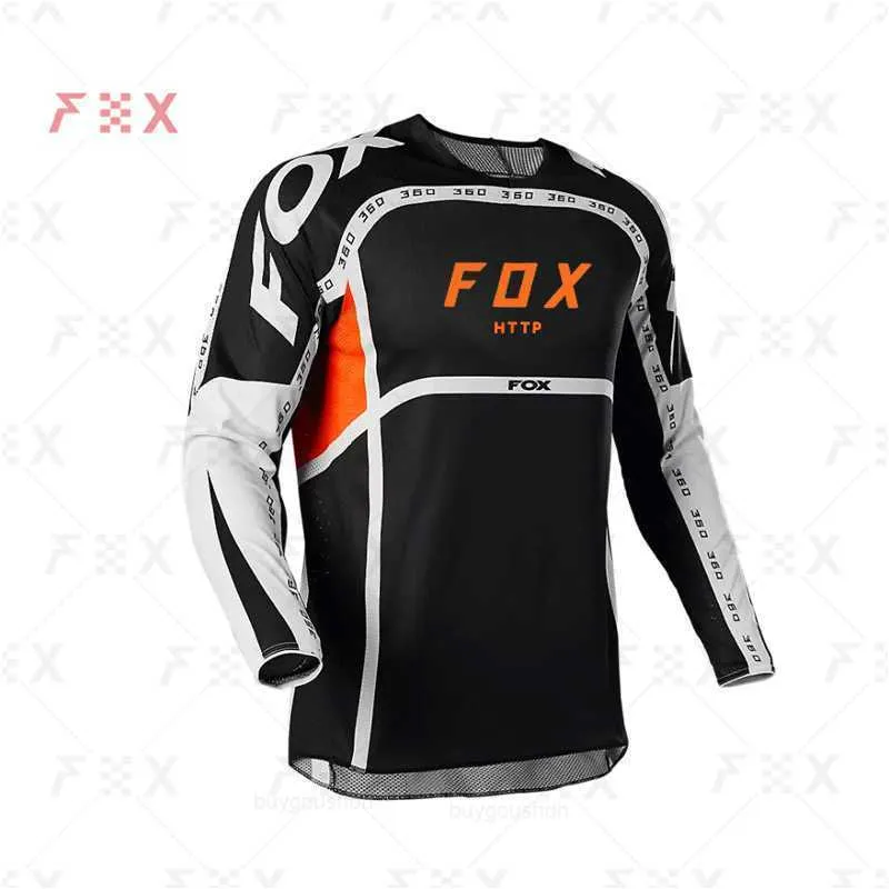 T-shirts pour hommes Enduro VTT Manche de cyclisme Maillot de cyclisme Chemise de descente Camiseta T-shirt de motocross Mx Vtt Vêtements HTTP Fox Mtb JERSEY 23SS