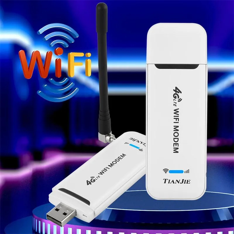 Routeurs 4G WiFi Router Wireless Unlock Modem 4G Car Sim Car WiFi Dongle FDD / TDD Signal Hotspot USB Routers avec antenne externe