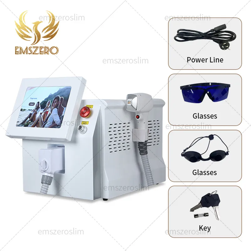 2023 HOT New American 2000W 808 Diod Laser 3 Longueur d'onde Ice Platinum Hair Removal 755nm 808nm 1064nm Diode Laser Hair Removal Equipment ménage