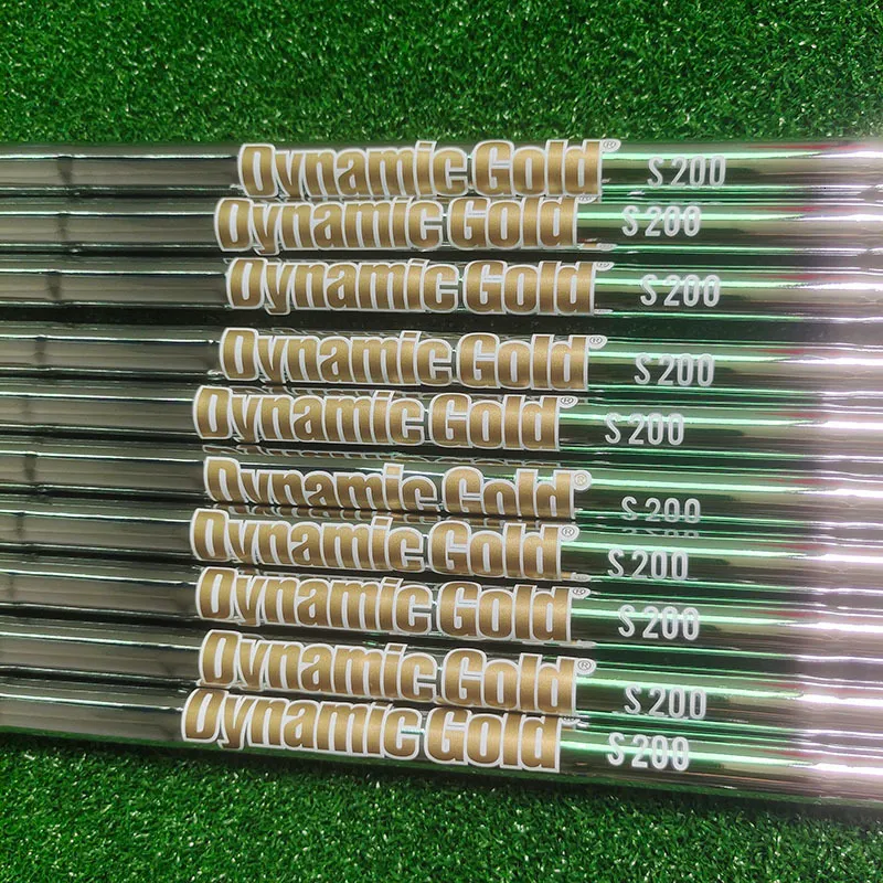 Klubowe uchwyty Silver Dynamic Gold S200 Golf Irons Stal Saft Clubs 10pcs Batch Up Zamówienie 0,370 39 cala 230602