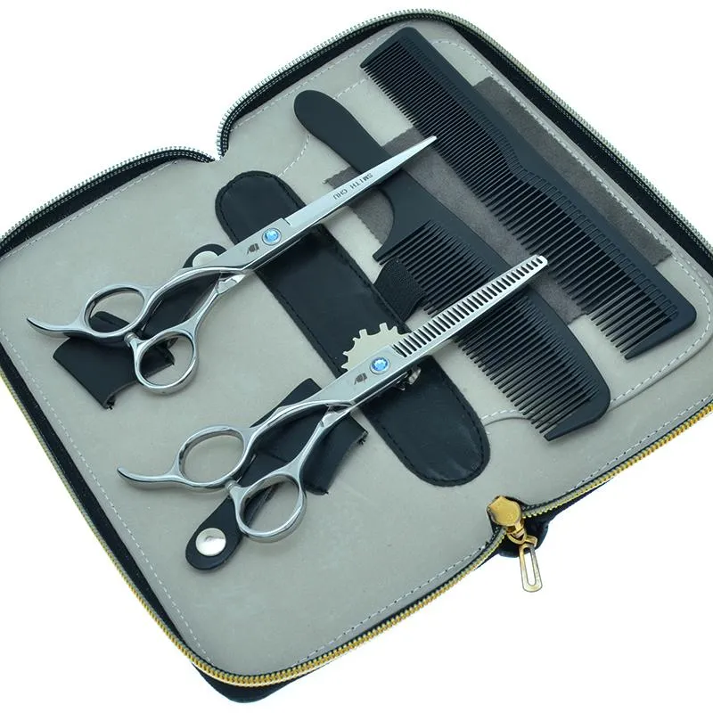 Outils ciseaux de coupe pour gaucher 5.5 "6.0" Smith Chu Salon de coiffure ciseaux amincissants ciseaux à cheveux pour barbiers gauchers A0045C