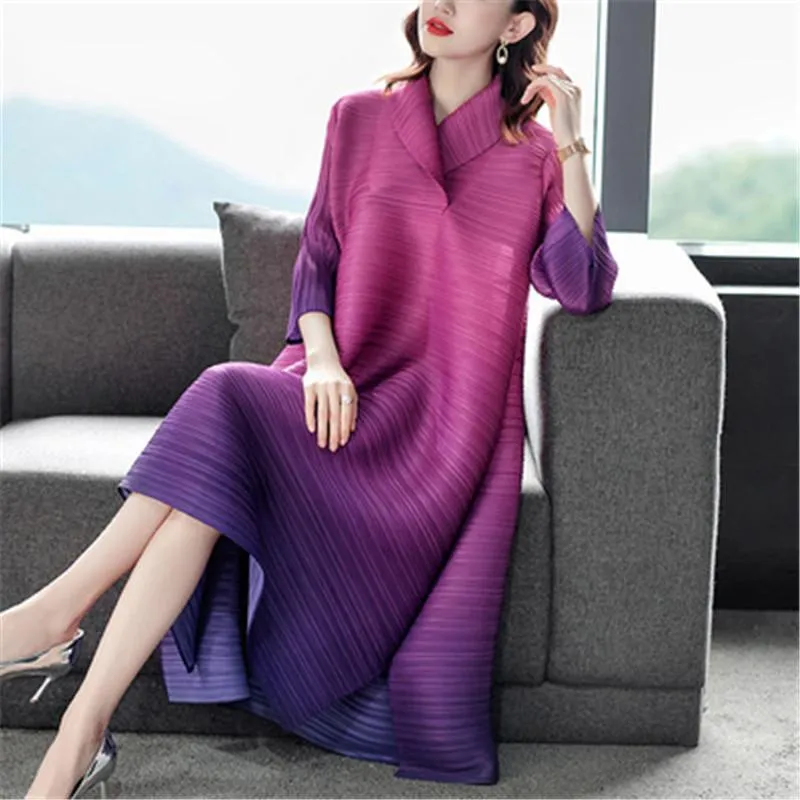 Robe Miyake robe plissée Design Sense Niche grande taille gros Mm robe printemps 2021 femme ample mode grande taille ventre robe femmes