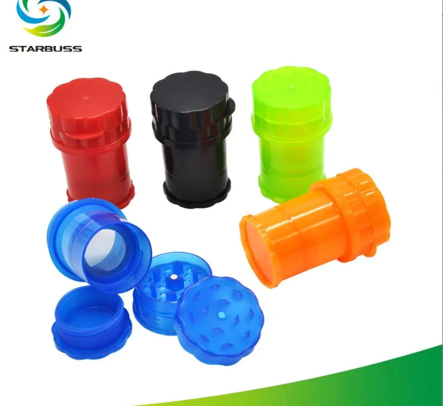 Pipe da fumo New 58mm Multi color Smoke Grinder Bottiglia di plastica per smerigliatrice manuale a 4 strati