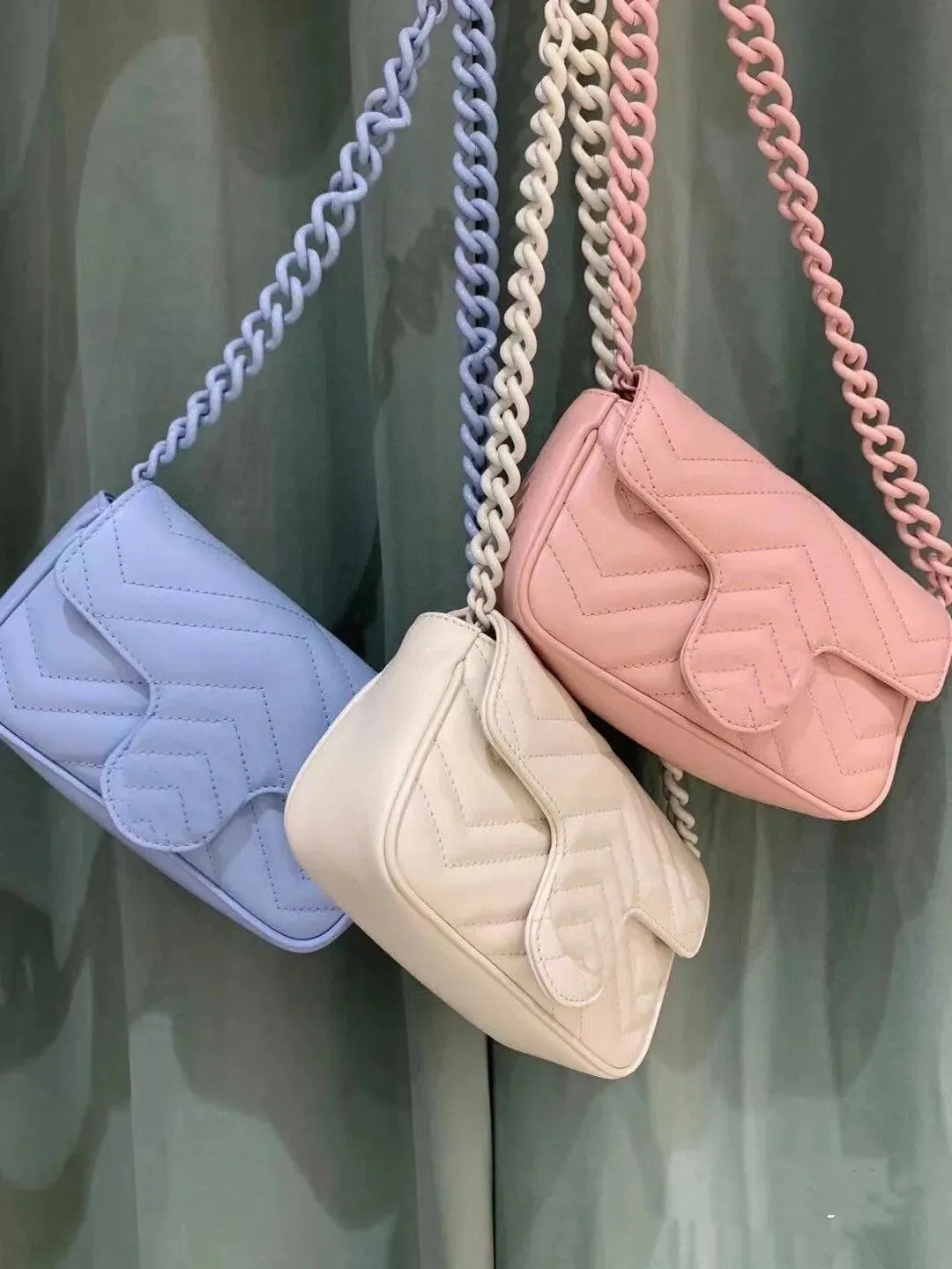 Moda marmont kadın lüks tasarımcılar çanta gerçek deri çanta zinciri kozmetik messenger alışveriş omuz çantası totes cüzdan bel çanta
