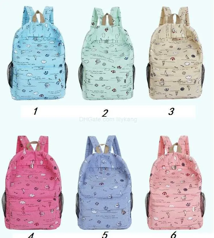 dessin animé adolescent enfants filles sac d'école Casual collège étudiants livre sacs style coréen filles bakpacks camping en plein air sac à dos