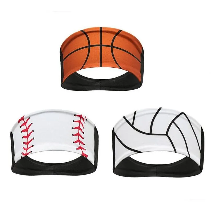 Tiaras Femininas Ioga Bandagem Elástica para cabeça Esporte Corrida Suor Absorvente Jogo de Softball Academia Faixas de Cabelo Scrunchy Drop Delivery Dhnmw